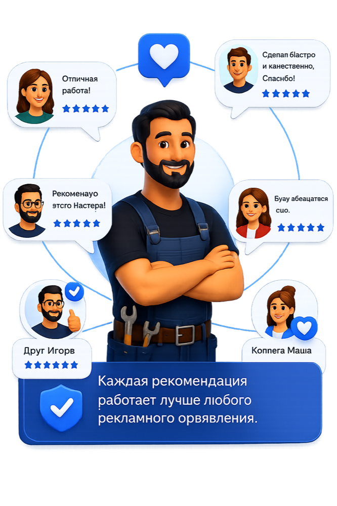 Отзывы клиентов помогают мастеру получать новые рекомендации
